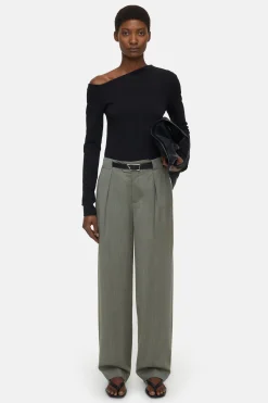 CLOSED T-Shirts>Asymmetrische Lange Mouw Zwart