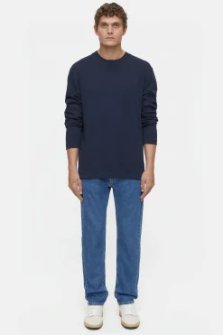 CLOSED T-Shirts>Biologische Katoenen Lange Mouwen Donkere Nacht