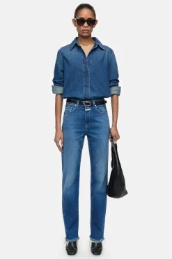 CLOSED Overhemden En Blouses>Blauw En Denim Donkerblauw
