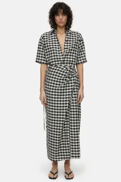 CLOSED Overhemden En Blouses>Blouse Met Vichy-Patroon Zwart