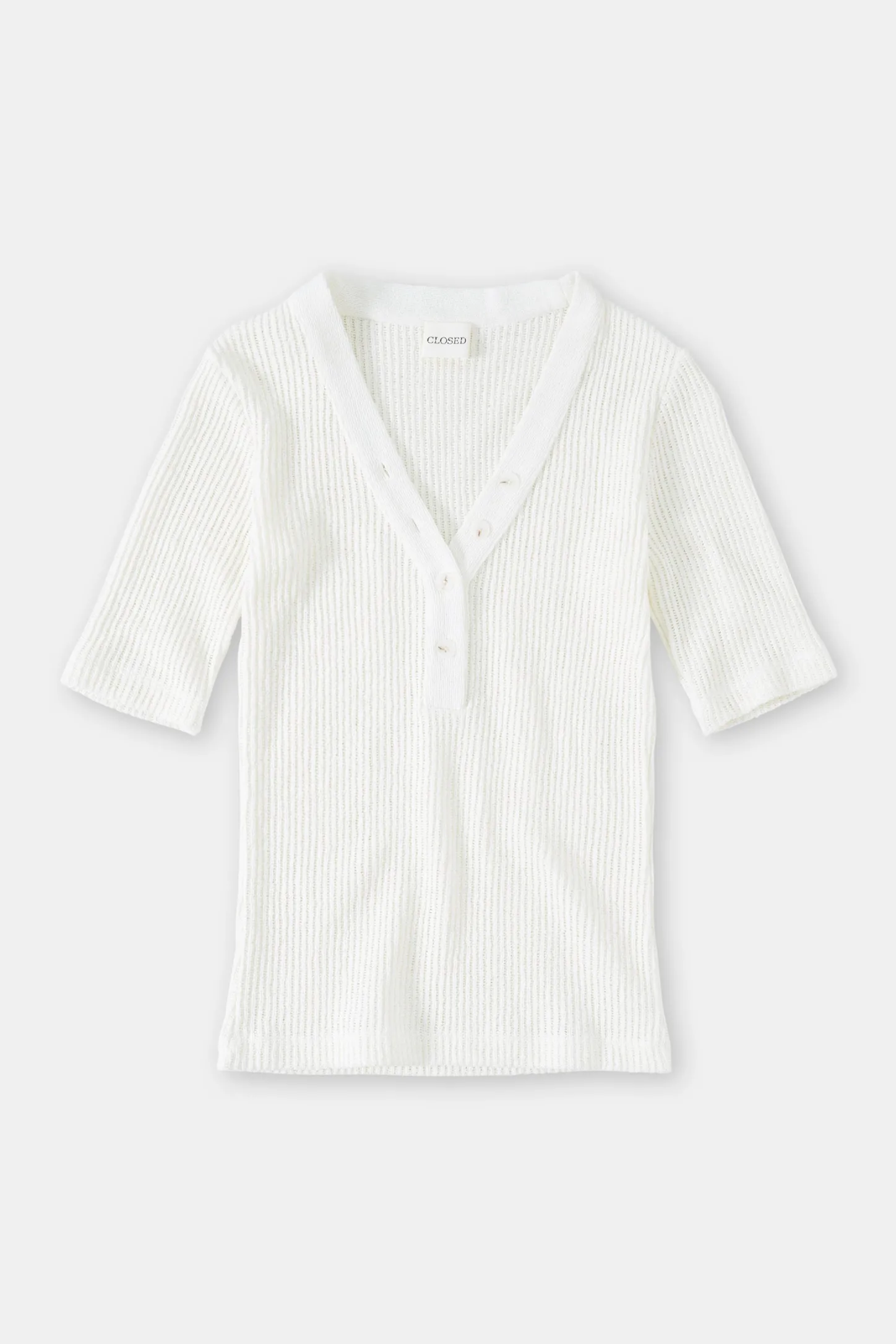 CLOSED T-Shirts>Boucle Overhemd Ivoor