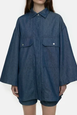 CLOSED Overhemden En Blouses>Boyfriend Denimoverhemd Donkerblauw