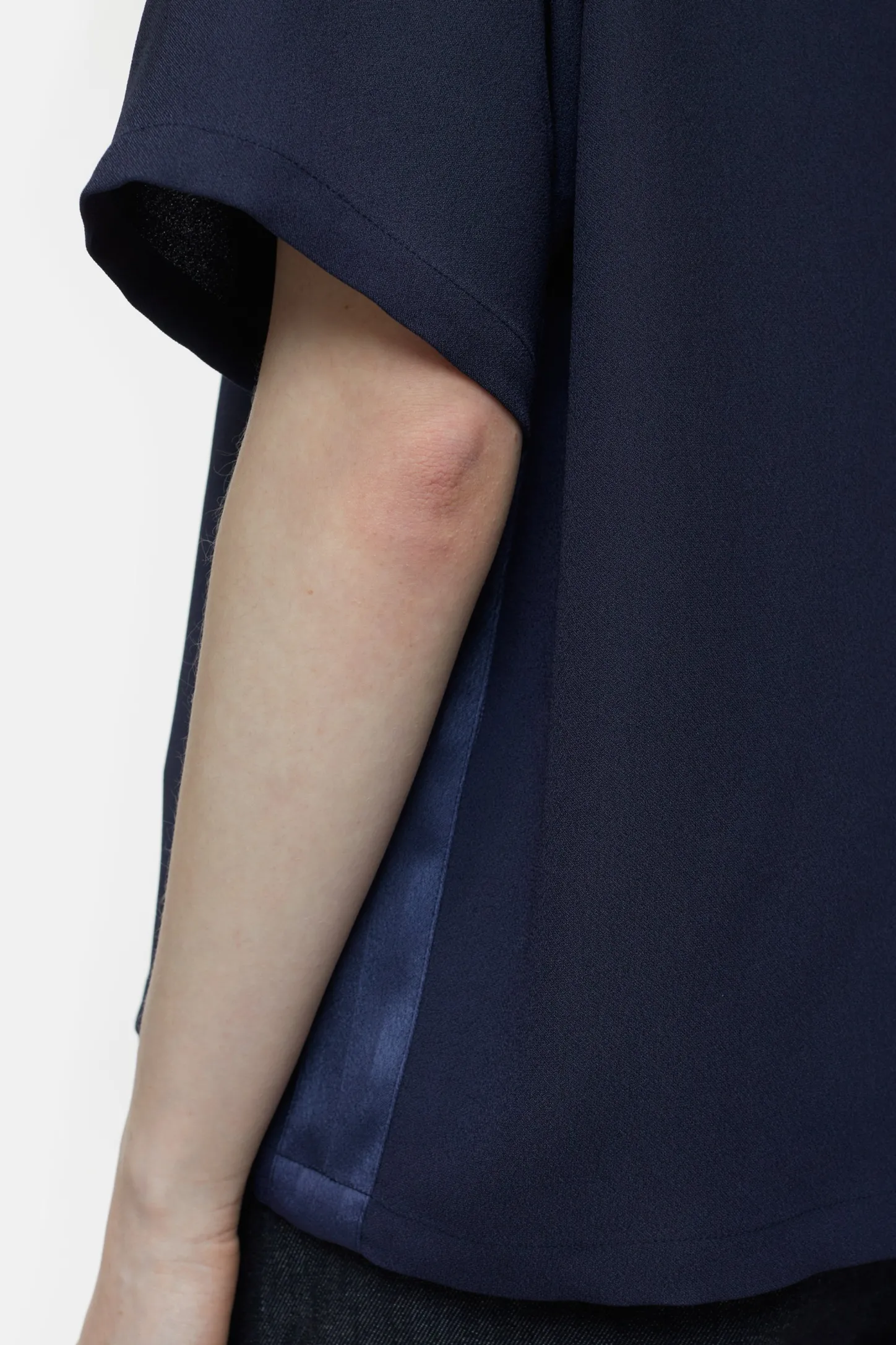 CLOSED Overhemden En Blouses>Crepeoverhemd Donkere Nacht