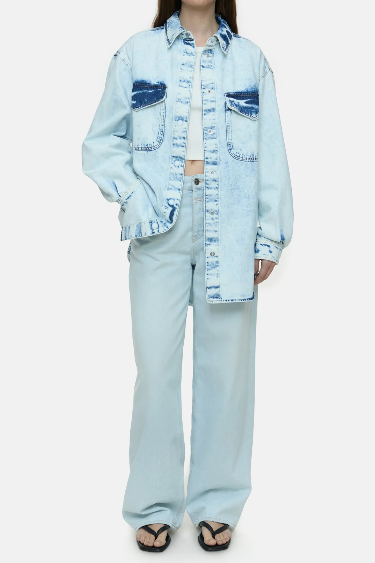 CLOSED Jassen En Jassen>Denim Overhemd Extreem Licht