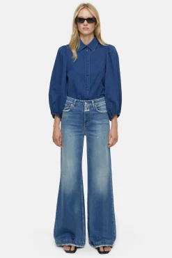 CLOSED Overhemden En Blouses>Denimblouse Donkerblauw