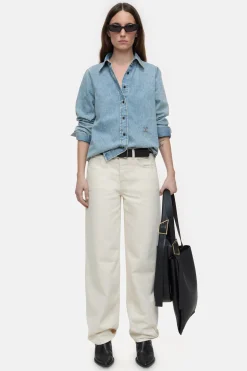CLOSED Overhemden En Blouses>Denimoverhemd Midden Blauw