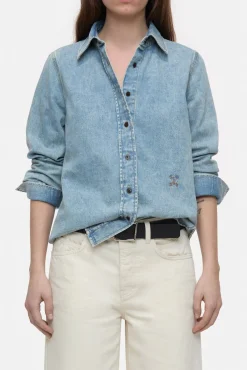 CLOSED Overhemden En Blouses>Denimoverhemd Midden Blauw