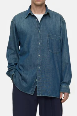 CLOSED Overhemden>Formeel Legershirt Donkerblauw