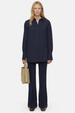 CLOSED Overhemden En Blouses>Geplooide Blouse Donkere Nacht
