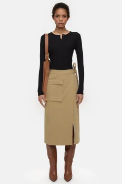 CLOSED T-Shirts>Geribbelde Lange Mouw Zwart