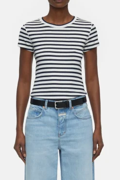 CLOSED T-Shirts>Gestreept T-Shirt Donkere Nacht