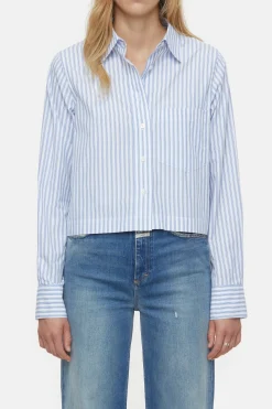 CLOSED Overhemden En Blouses>Gestreepte Blouse Blauwe Horizon