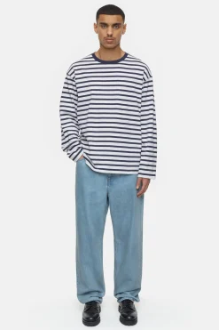 CLOSED T-Shirts>Gestreepte Lange Mouw Donkere Nacht