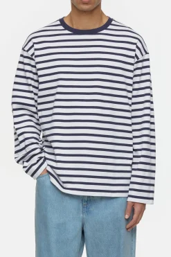 CLOSED T-Shirts>Gestreepte Lange Mouw Donkere Nacht