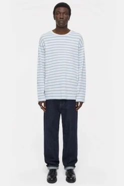 CLOSED T-Shirts>Gestreepte Lange Mouw Columba Blauw