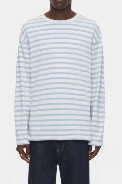 CLOSED T-Shirts>Gestreepte Lange Mouw Columba Blauw
