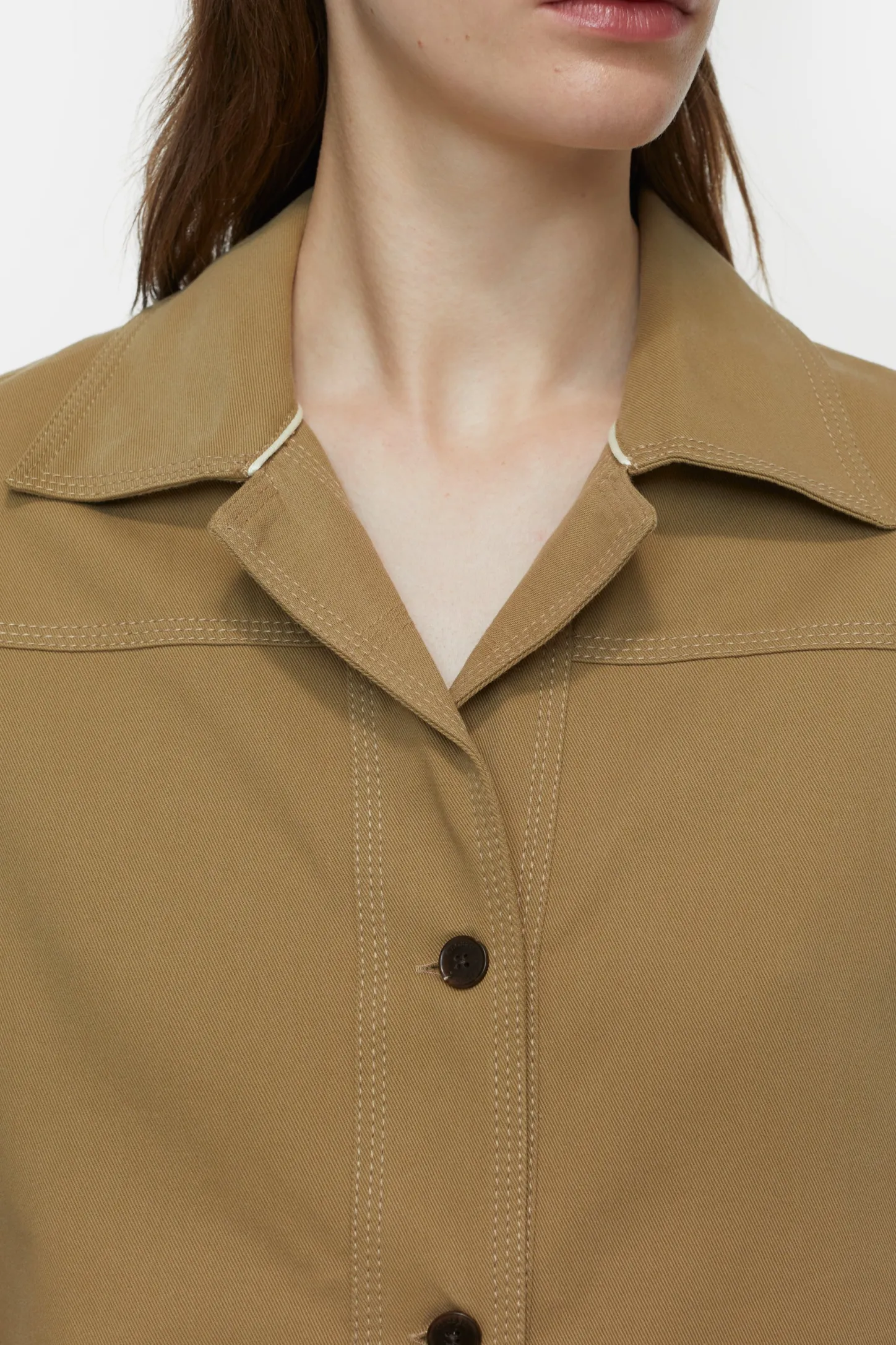 CLOSED Overhemden En Blouses>Getailleerd Overshirt Taupebeige