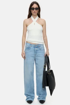 CLOSED T-Shirts>Halternek Topje Ivoor