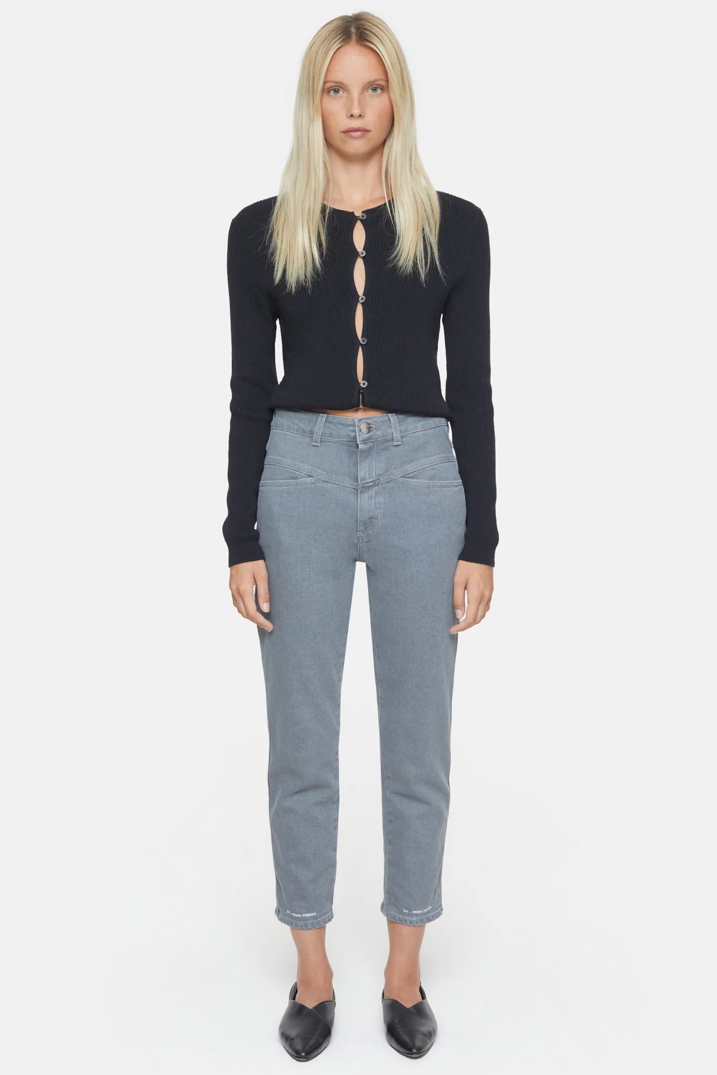 CLOSED Pedaal Duwer>Heritage Jeans - Stijlnaam Pedaalduwer Midden Grijs