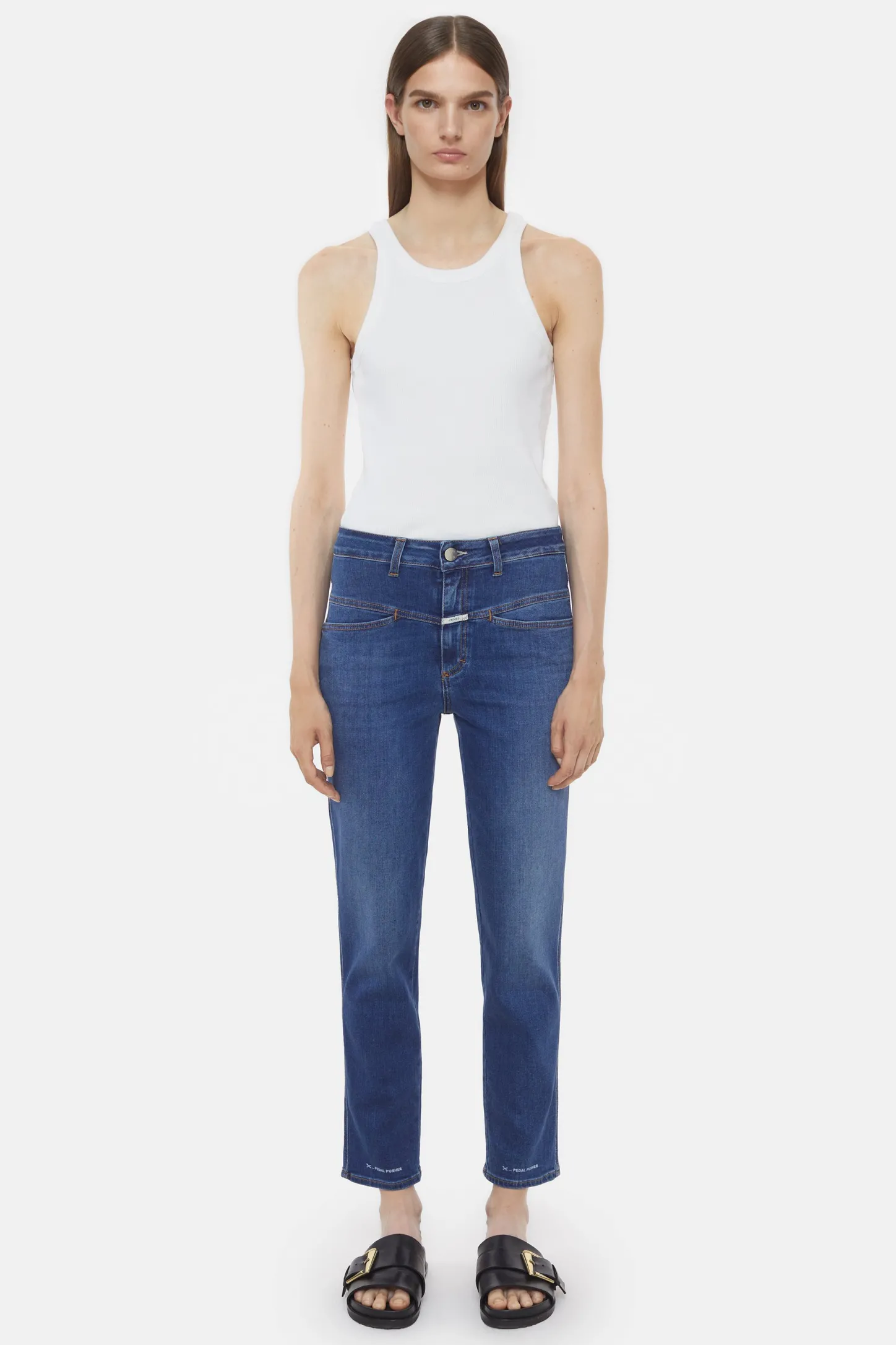 CLOSED X-Pocket-Familie>Heritage Jeans - Stijlnaam Pedaalduwer Midden Blauw
