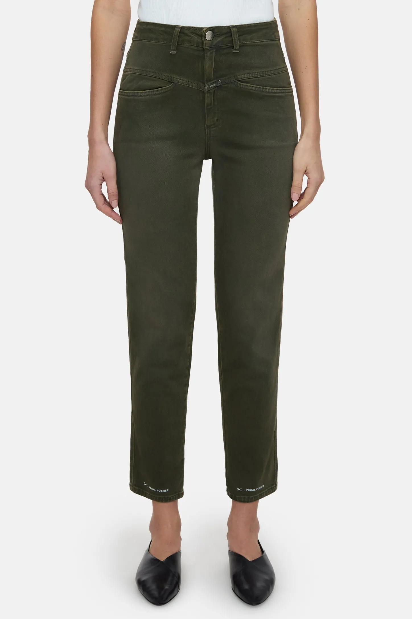 CLOSED Eco-Denim>Heritage Jeans - Stijlnaam Pedaalduwer Groen Onkruid