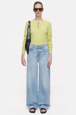 CLOSED T-Shirts>Kasjmiermix Met Lange Mouwen Primair Geel