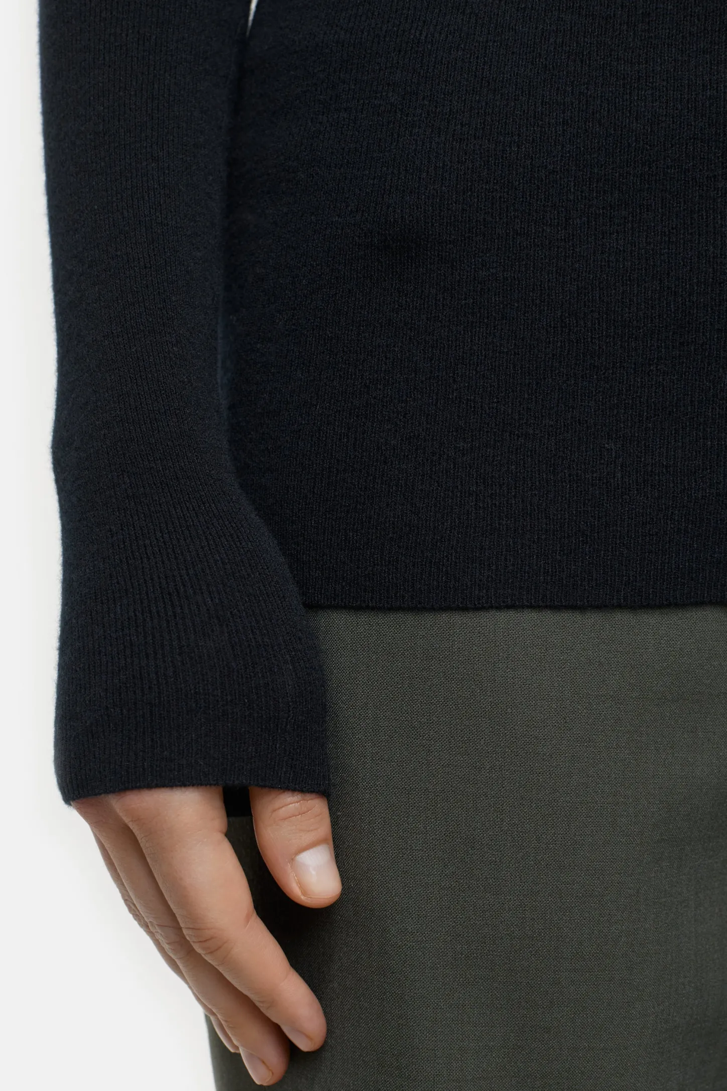 CLOSED T-Shirts>Kasjmiermix Met Lange Mouwen Zwart