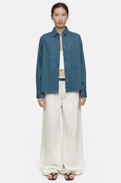 CLOSED Overhemden En Blouses>Katoenen Blouse Middernacht Meer
