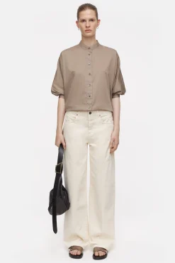 CLOSED Overhemden En Blouses>Katoenen Satijnen Blouse Malen