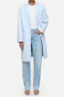 CLOSED Jassen En Jassen>Katoenen Twill Jas Zacht Blauw