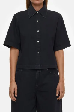 CLOSED Overhemden En Blouses>Korte Spijkerblouse Zwart