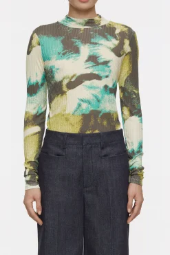 CLOSED T-Shirts>Lange Mouw Met Kraag Primair Geel