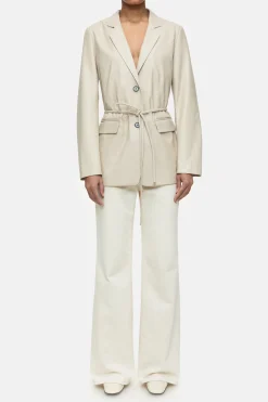 CLOSED Jassen En Jassen>Leren Blazer - Stijlnaam Lola Aangespoelde Kust