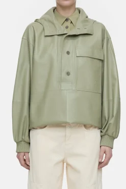 CLOSED Overhemden En Blouses>Leren Windjack Salie Jij