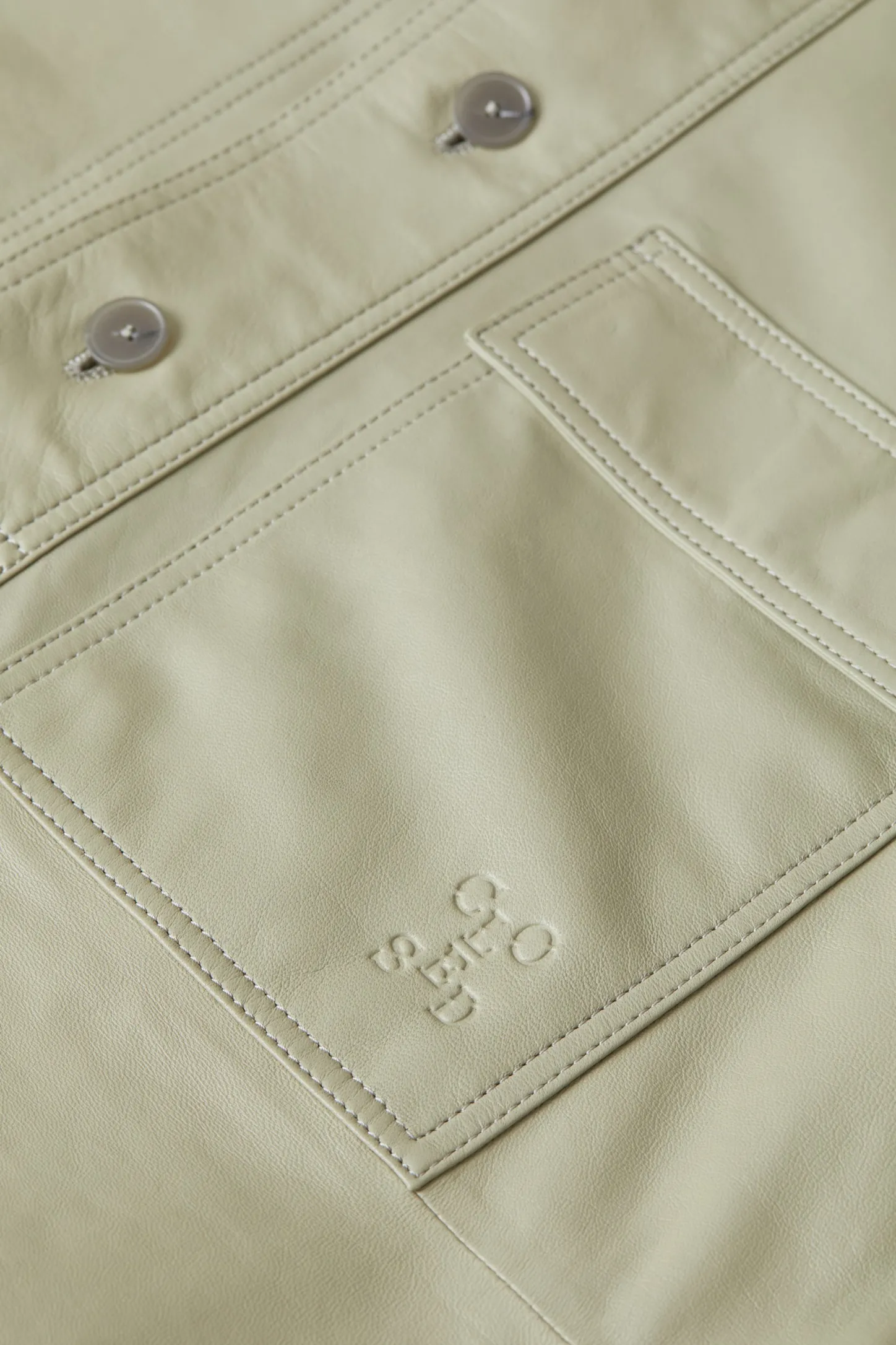 CLOSED Overhemden En Blouses>Leren Windjack Salie Jij