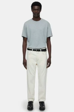 CLOSED T-Shirts>Logo-T-Shirt Lichtgrijs Gemeleerd