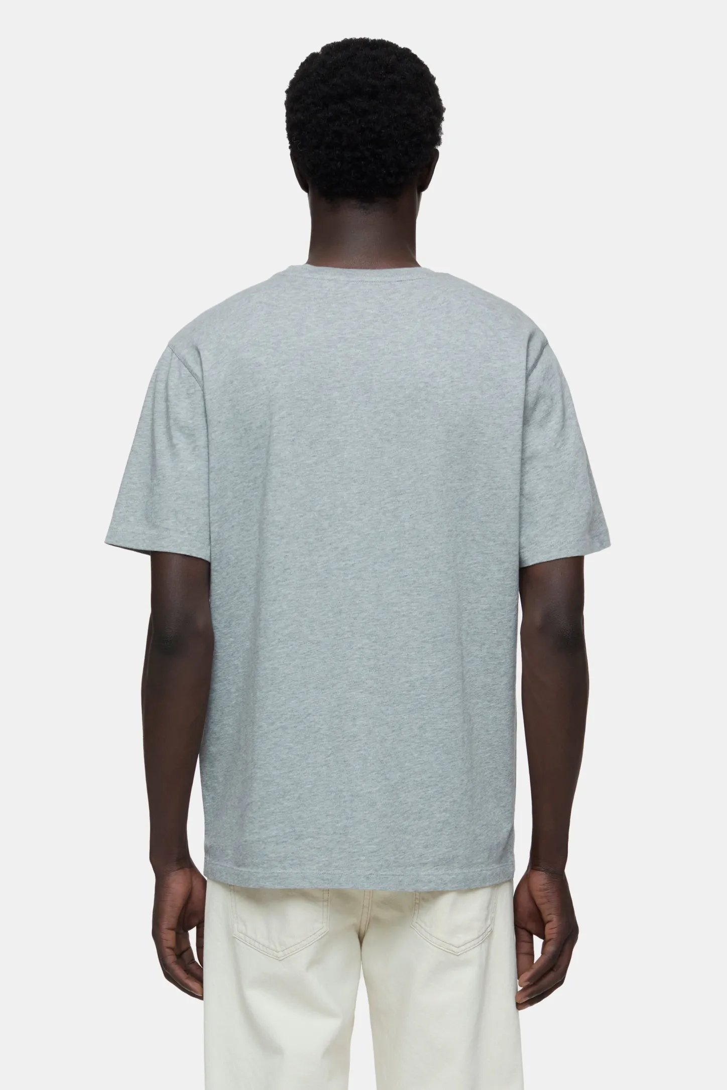 CLOSED T-Shirts>Logo-T-Shirt Lichtgrijs Gemeleerd