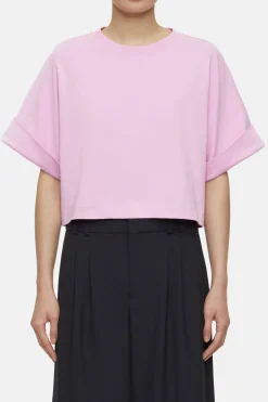 CLOSED T-Shirts>Logo-T-Shirt Roze Pony