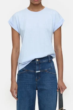 CLOSED T-Shirts>Makkelijk T-Shirt Zacht Blauw
