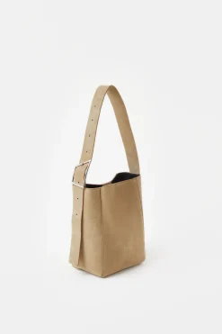 CLOSED Tassen>Middelgrote Leren Tas Taupebeige