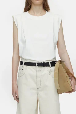 CLOSED T-Shirts>Mouwloze Top Ivoor