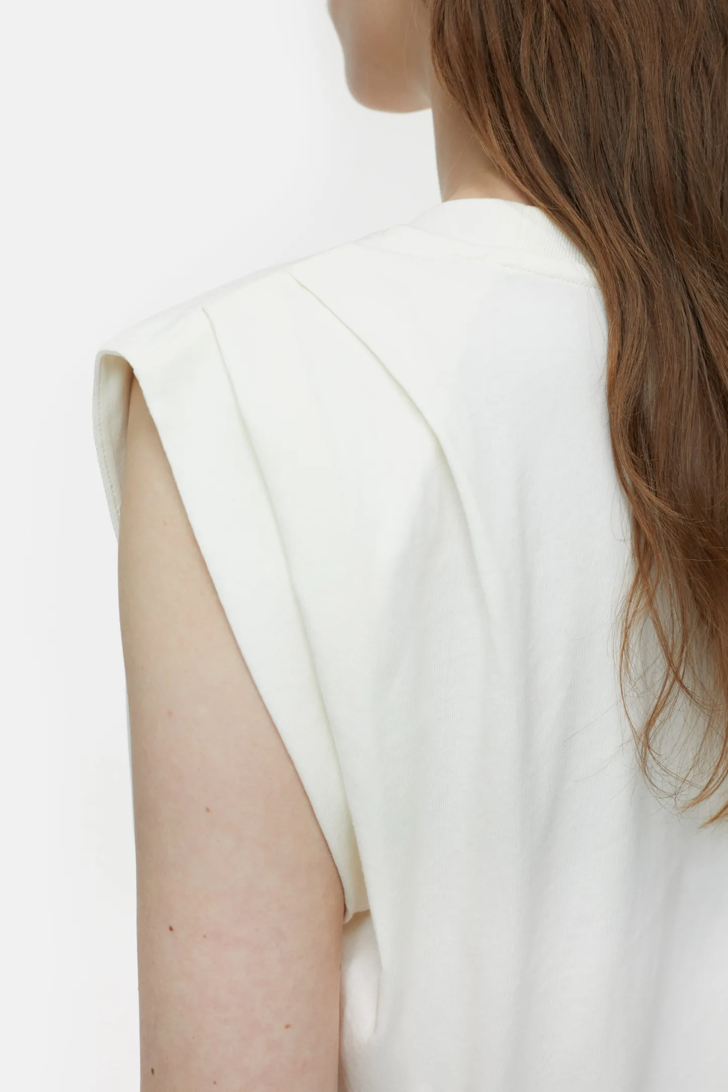 CLOSED T-Shirts>Mouwloze Top Ivoor