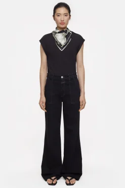 CLOSED T-Shirts>Mouwloze Top Zwart