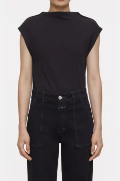 CLOSED T-Shirts>Mouwloze Top Zwart
