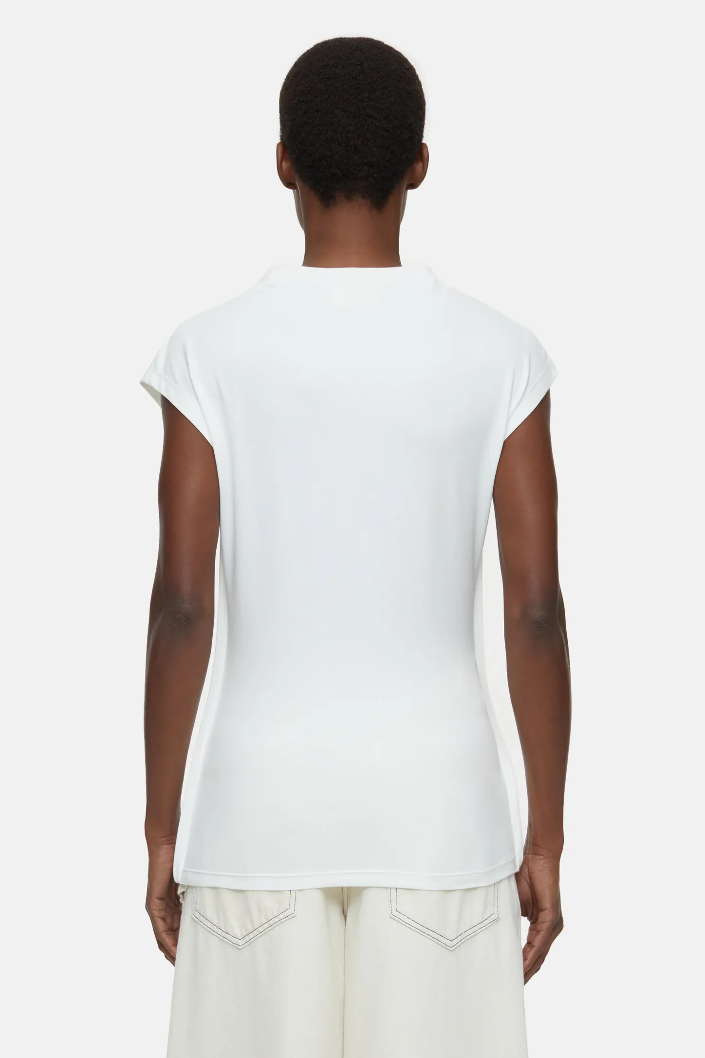 CLOSED T-Shirts>Mouwloze Top Ivoor
