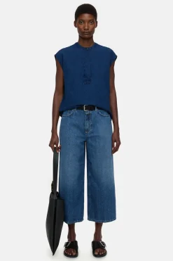CLOSED Overhemden En Blouses>Mouwloze Top Donkerblauw