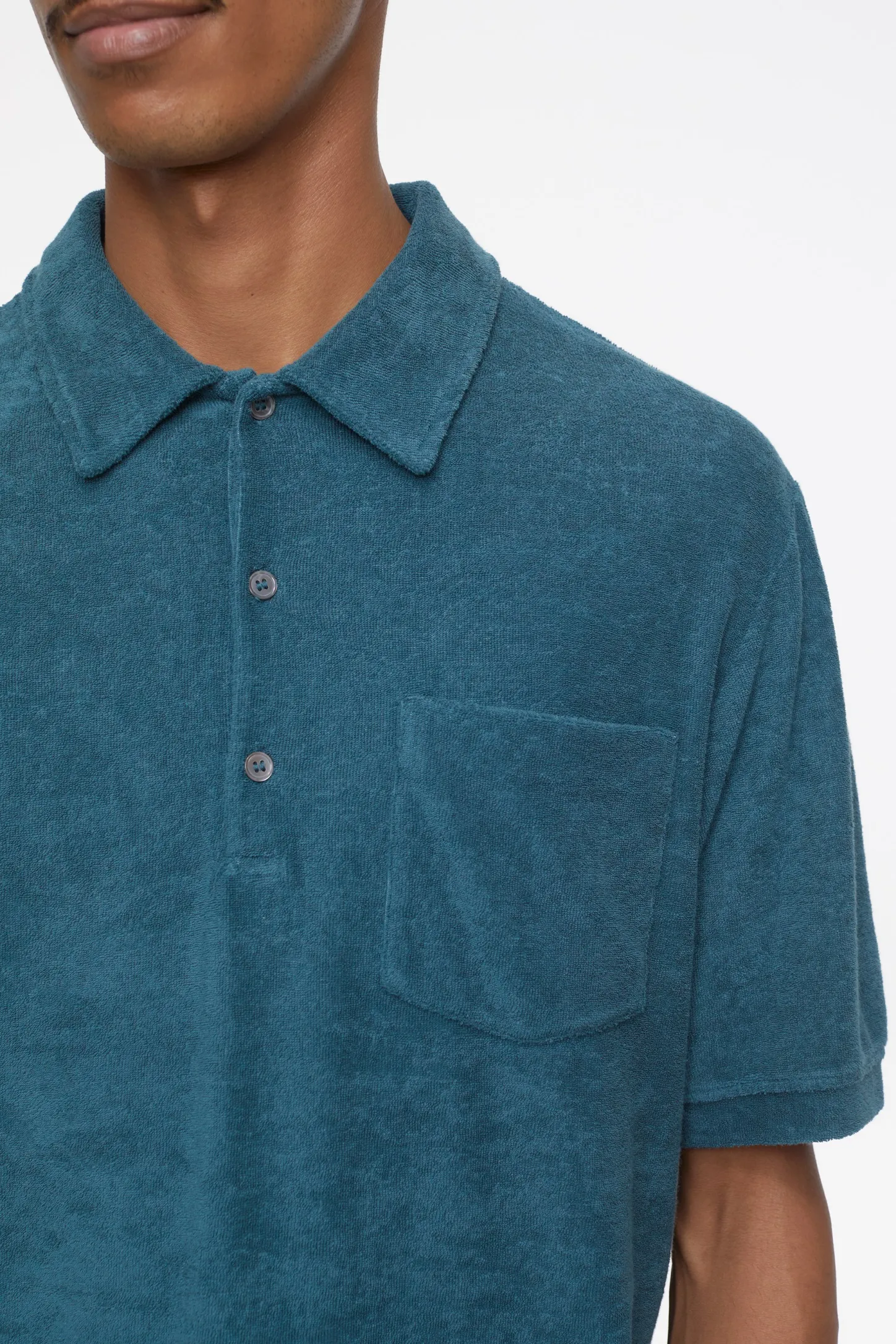 CLOSED T-Shirts>Overhemd Met Polokraag Middernacht Meer
