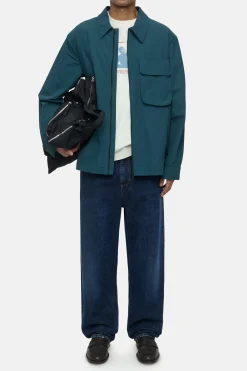 CLOSED Jassen En Jassen>Overshirt Van Nylon Middernacht Meer