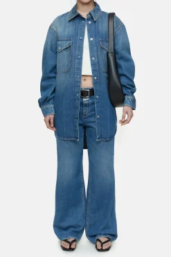 CLOSED Jassen En Jassen>Oversized Denimoverhemd Midden Blauw