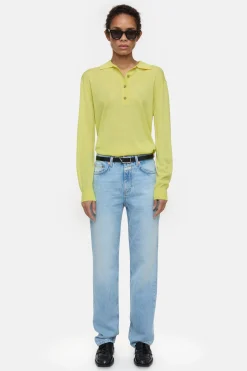 CLOSED Breisels>Poloshirt Van Biologische Wol Primair Geel